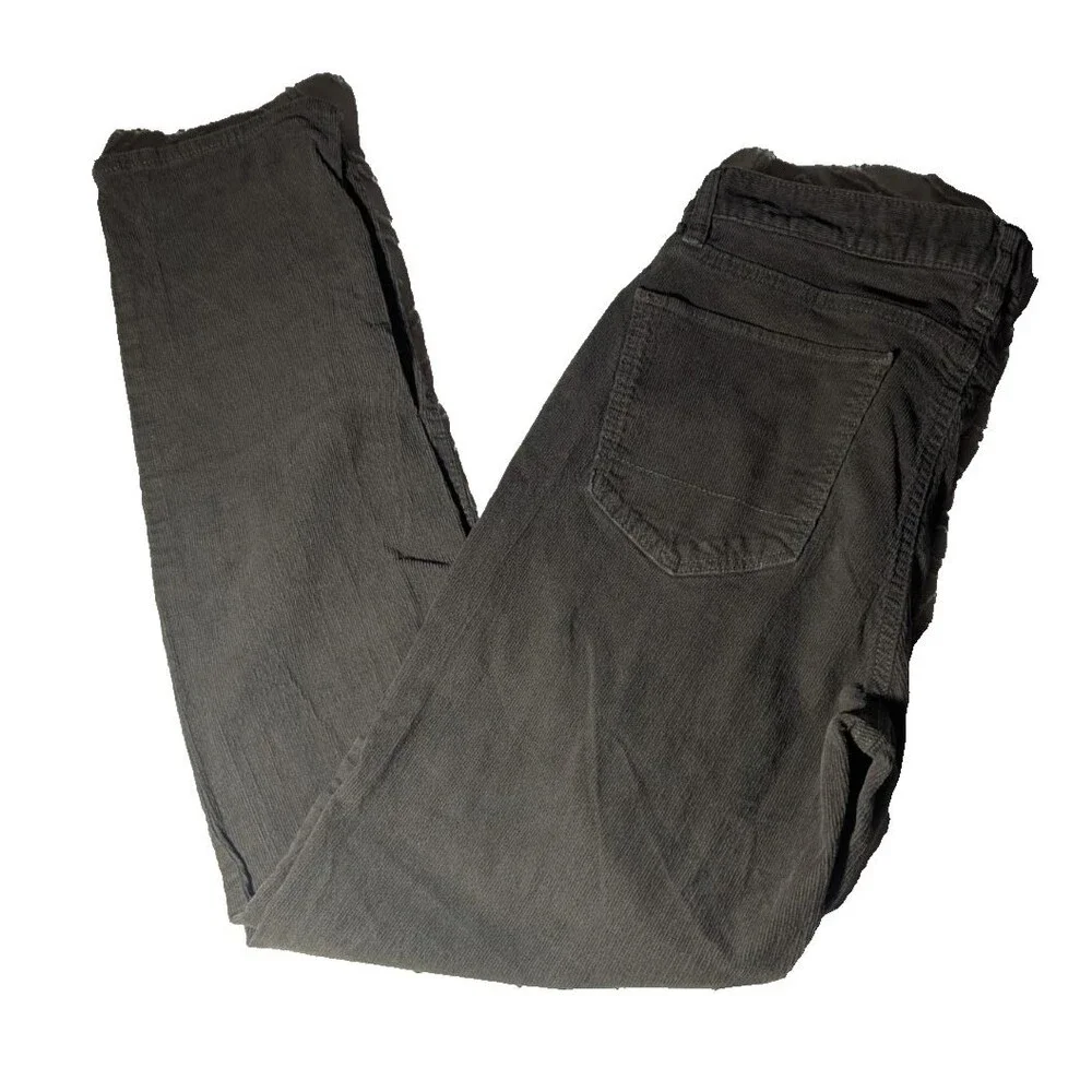 Banana Republic Mens Slim Fit Corduroy Pants Olive Brown 30x30 Stretch Cotton